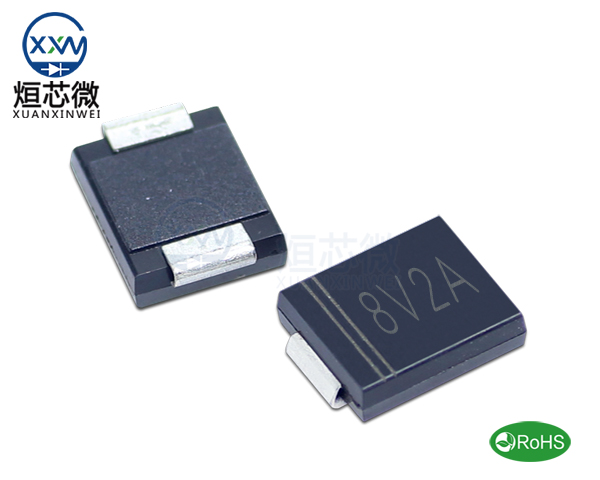 1.5SMC8.2A參數(shù),TVS二極管1.5SMC8.2A瞬態(tài)抑制二極管